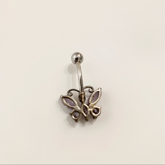🍒2/20$ Y2K Style Butterfly Navel Belly Piercing Jewelry NEW - Picture 3 of 7